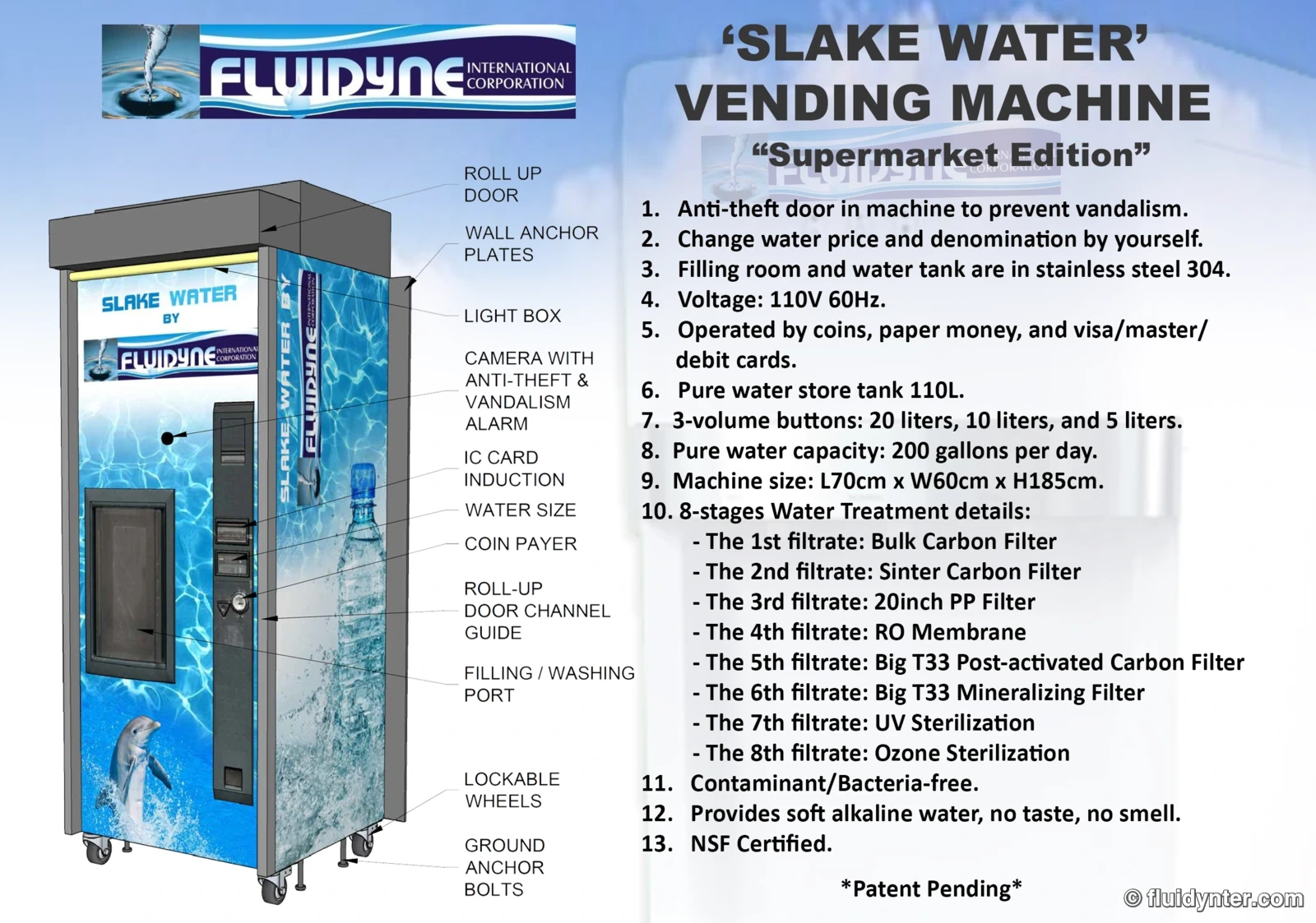 Slake Water Vending Machine — Supermarket Edition