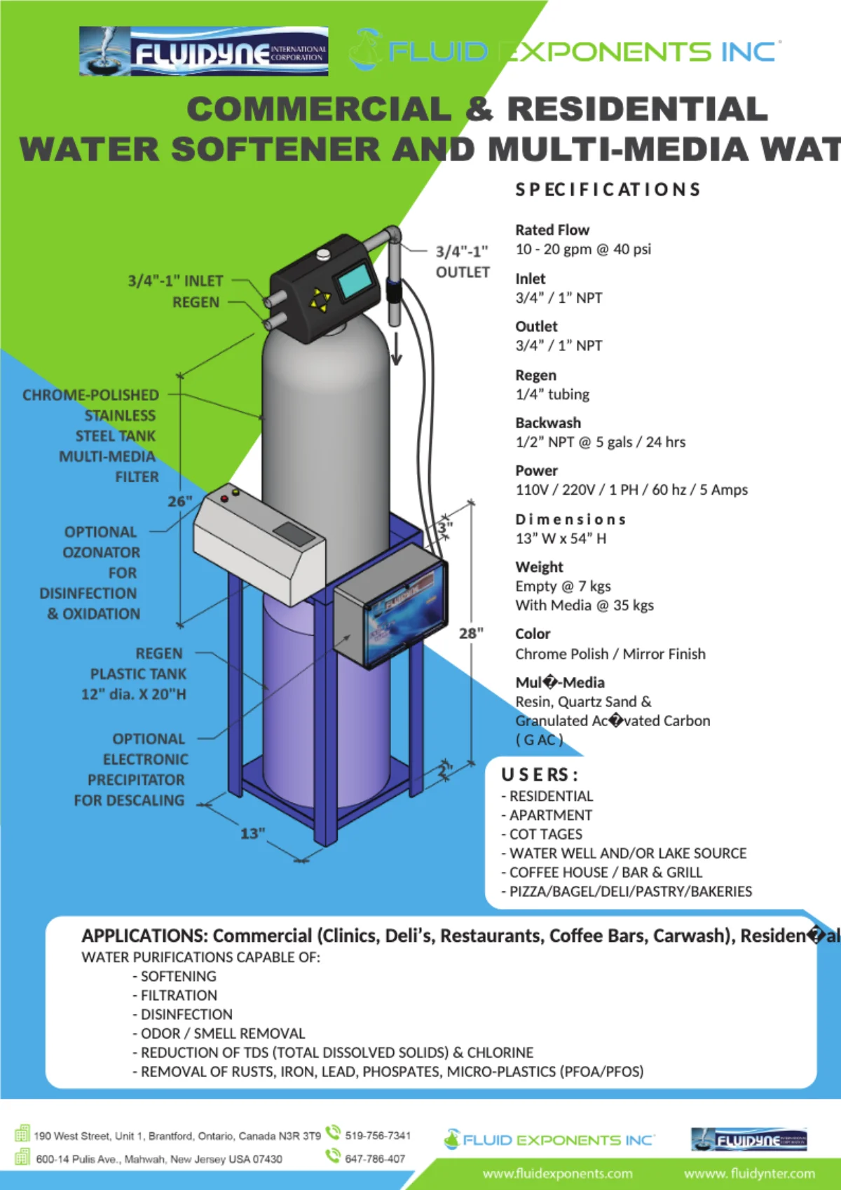Commercial & Residential Water Softener and Multi-Media Water Filter - 1